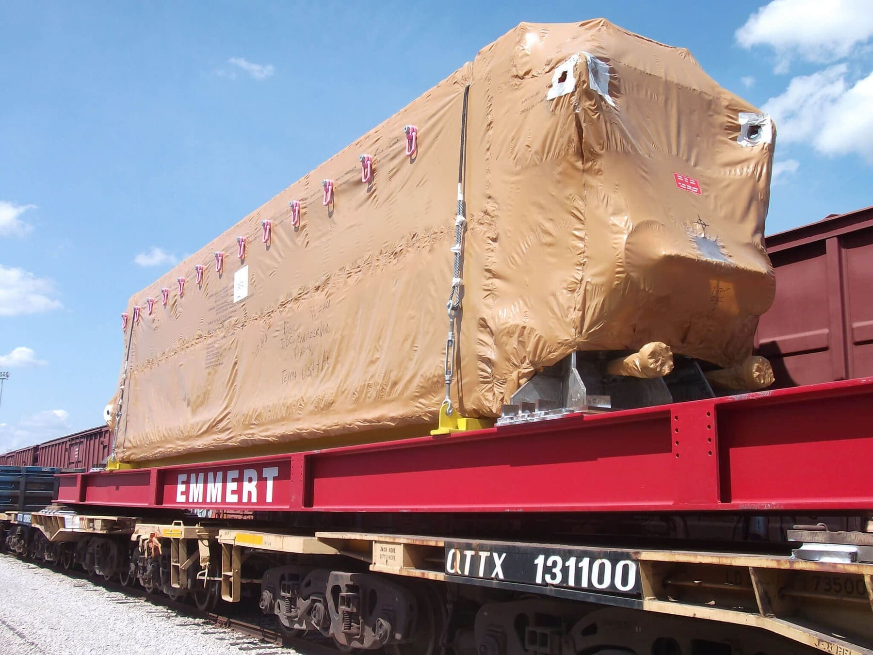 Heat exchanger on an Emmert railcar